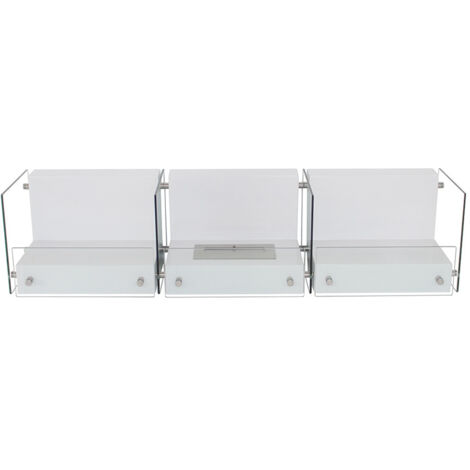 Ethanol Floor Fireplace - White - Quin Red