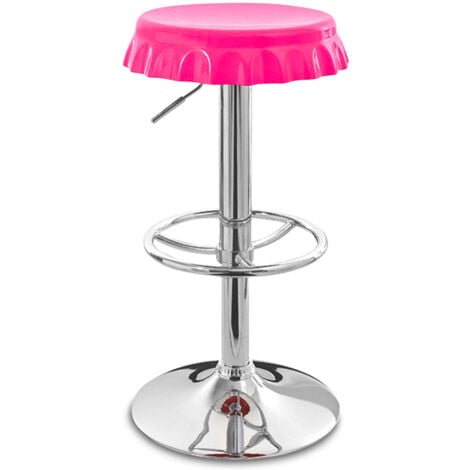 Pink swivel store bar stool