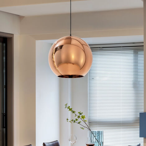 Ceiling Lamp - Metal Globe Pendant Lamp - 25cm - Range Gold