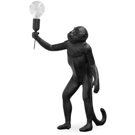 Table Lamp Monkey Living Room Lamp Resina Black Resin