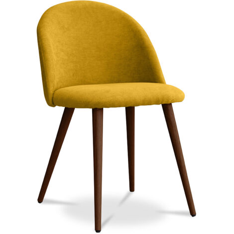 Dining Chair - Upholstered in Fabric - Scandinavian Style - Evelyne Turquoise
