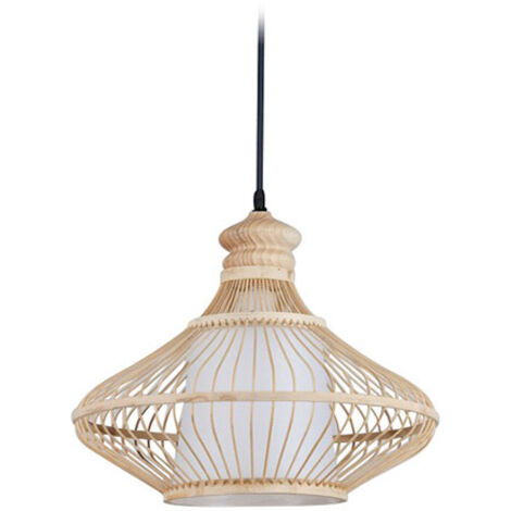 Hofstein Bauro Ceiling Light Modern Metal / Bamboo Gold / Natural - View #2