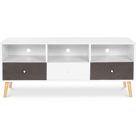 TV unit sideboard Egil - Wood Grey MDF, Solid wood