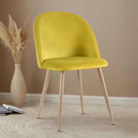 Dining Chair - Velvet Upholstered - Scandinavian Style - Evelyne