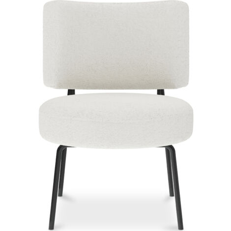 Armchair Upholstered in Bouclé Fabric - Jerna