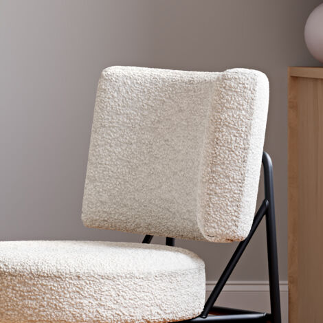 Armchair Upholstered in Bouclé Fabric - Jerna