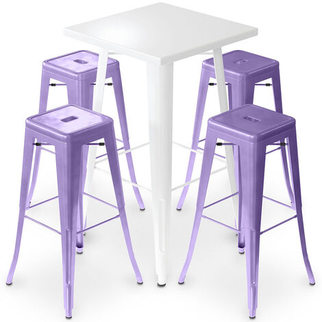 Purple metal deals bar stools