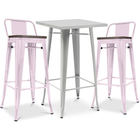 pastel pink bar stools