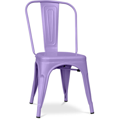 Dining Chair Industrial Design Steel Matt -Stylix Pastel purple