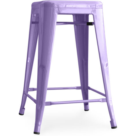 Purple metal store bar stools