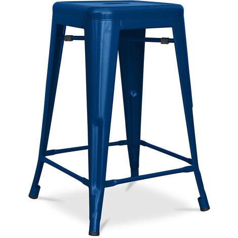 Blue metal bar deals stools