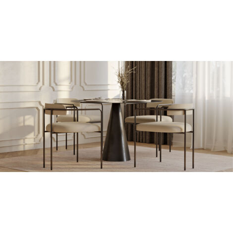Upholstered Dining Chair - Velvet - Garne