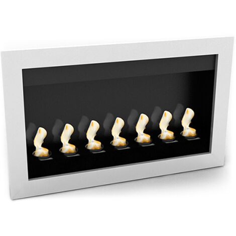 Contemporary Wall-Mounted Ethanol Fireplace - VPF-FD50-WHITE White