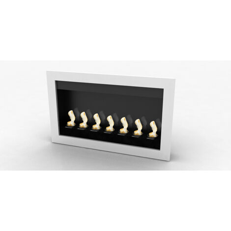 Contemporary Wall-Mounted Ethanol Fireplace - VPF-FD50-WHITE White