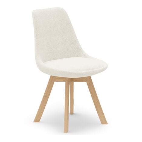 Upholstered Dining Chair - White Boucle - Tulip