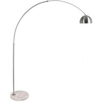 Bow Marble Lamp (Round base) White Marble, Stainless Steel, Metal