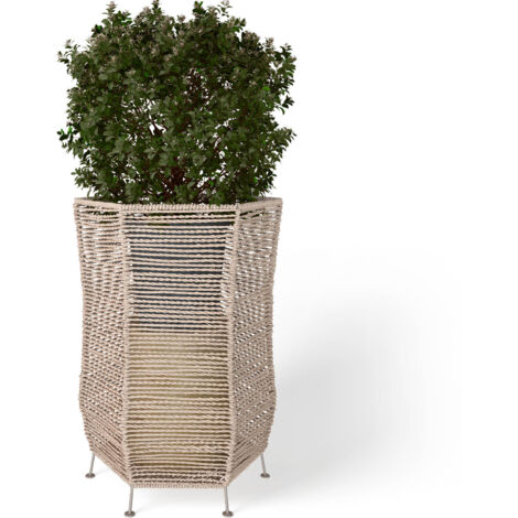 Leewadee Grande Vaso Da Terra: Alto Vaso Stile Boho In Legno Di Mango Per Rami Di Pampa, 85 cm, Marrone