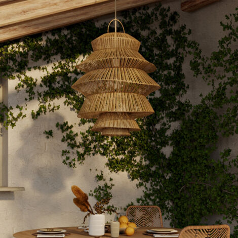 Paralume Lampada Sospensione Rattan Anipe ILUZZIA Naturale
