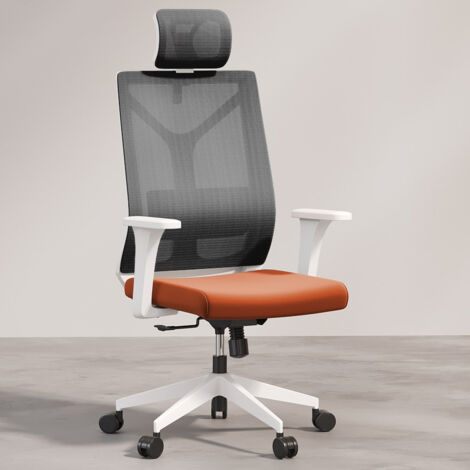 Sedia da ufficio ergonomica con ruote e braccioli - Ergal Arancione (1/5)