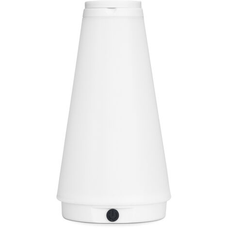 Lampada LED Da Tavolo Portatile Liberty, Ricaricabile USB-C, Bianca, H35 Cm, 3W 240lm, Impermeabile IP54, Dimmerabile Soft Touch, Per Interni/Esterni