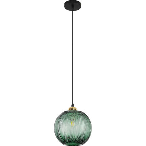 Lampada da soffitto dal design vintage - Lampada a sospensione a sfera verde - Viola