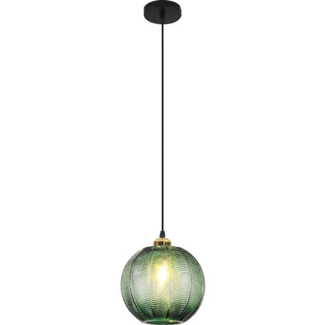 Lampada da soffitto dal design vintage - Lampada a sospensione a sfera verde - Viola