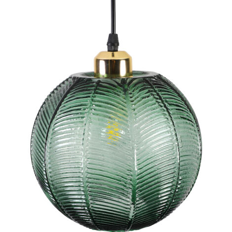 Lampada da soffitto dal design vintage - Lampada a sospensione a sfera verde - Viola
