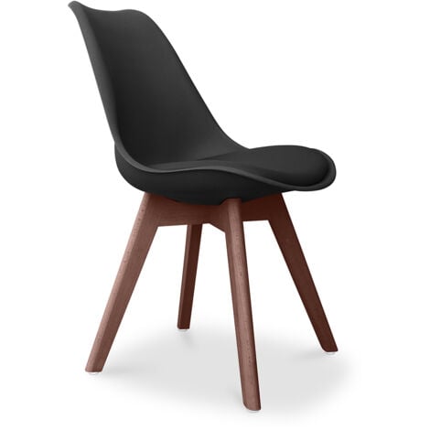 Sedia moderna stile scandinavo NORDICA (nero)