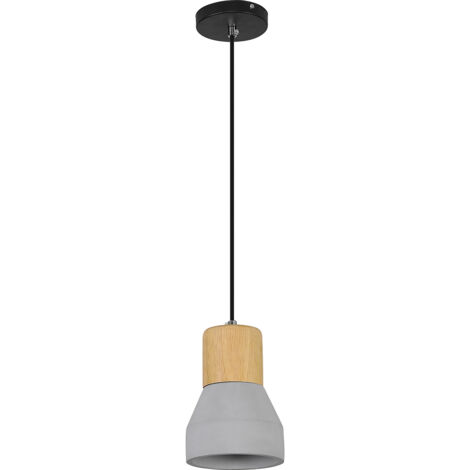 EGLO Ausnby Lampadario Vintage In Legno Di Rattan E Metallo Nero, Stile Scandinavo Boho, Altezza Regolabile, Attacco E27