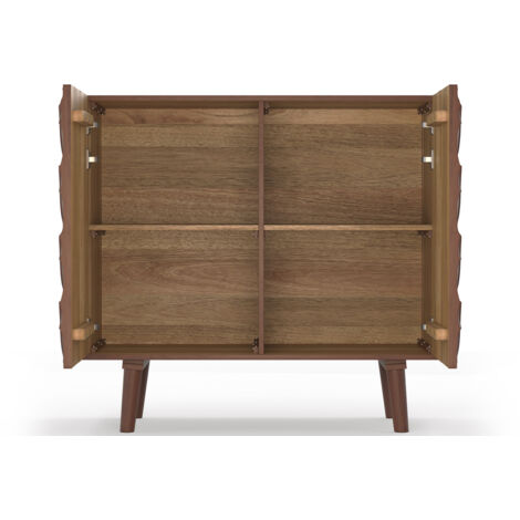 credenza con vetrina stile boho