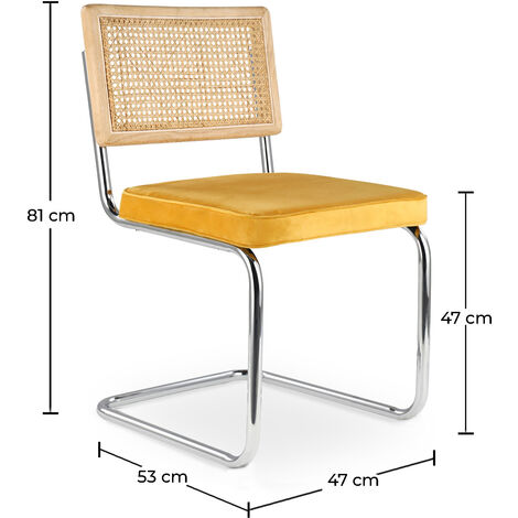 Confezione Tavolo da pranzo di design industriale 150cm e 6 sedie da pranzo  in rattan - Rivestimento