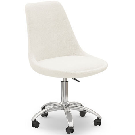 Sedia da ufficio con braccioli - Sedia da scrivania con ruote - Rivestita in patchwork - Patty