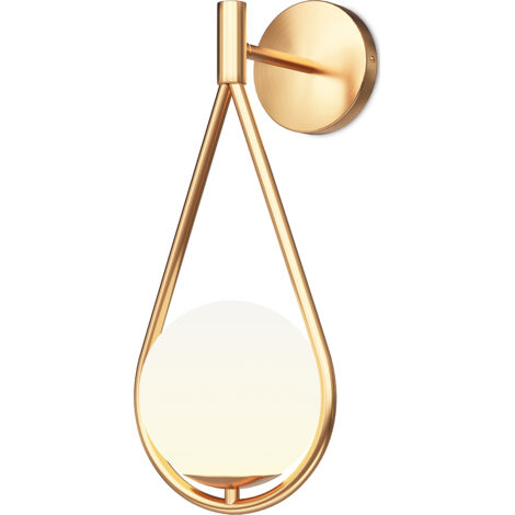 Wandleuchte Kugel Gold