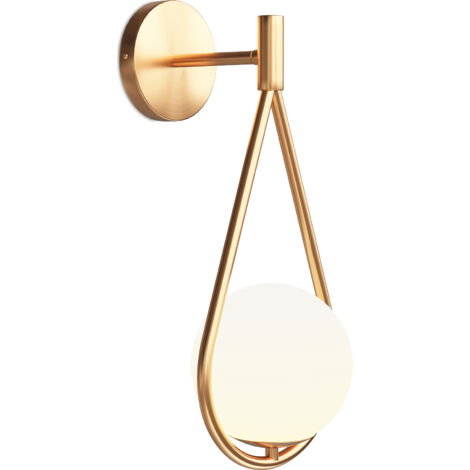 Wandleuchte Kugel Gold