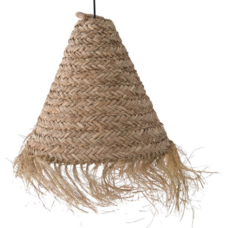 Esparto-Deckenlampe - Boho-Bali-Design-Hängeleuchte - Pitse Naturfarben