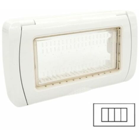 Scatola Porta Frutti Da Esterno IP40 Per Vimar Plana – Custodia Modulare 1-4 Moduli Con Coperchio
