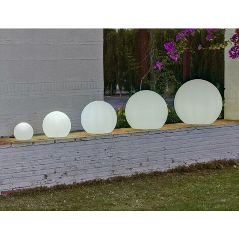 Boule sphère lumineuse flottante MOOVERE 30cm outdoor extérieur Solaire+Batterie  rechargeable LED/RGB