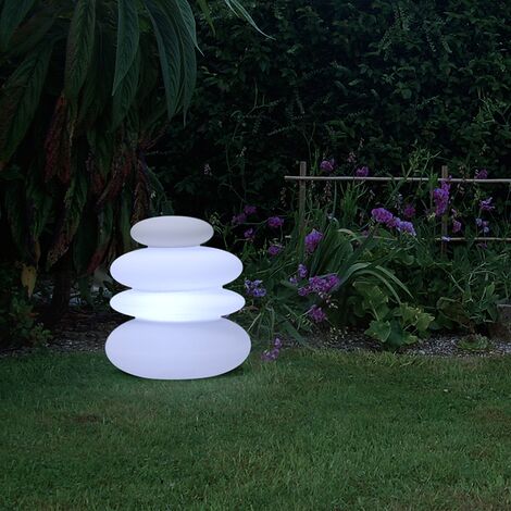 MOOVERE - Lampe décorative galets en forme de galets zen lumière blanche  froide par câble hauteur 70cm
