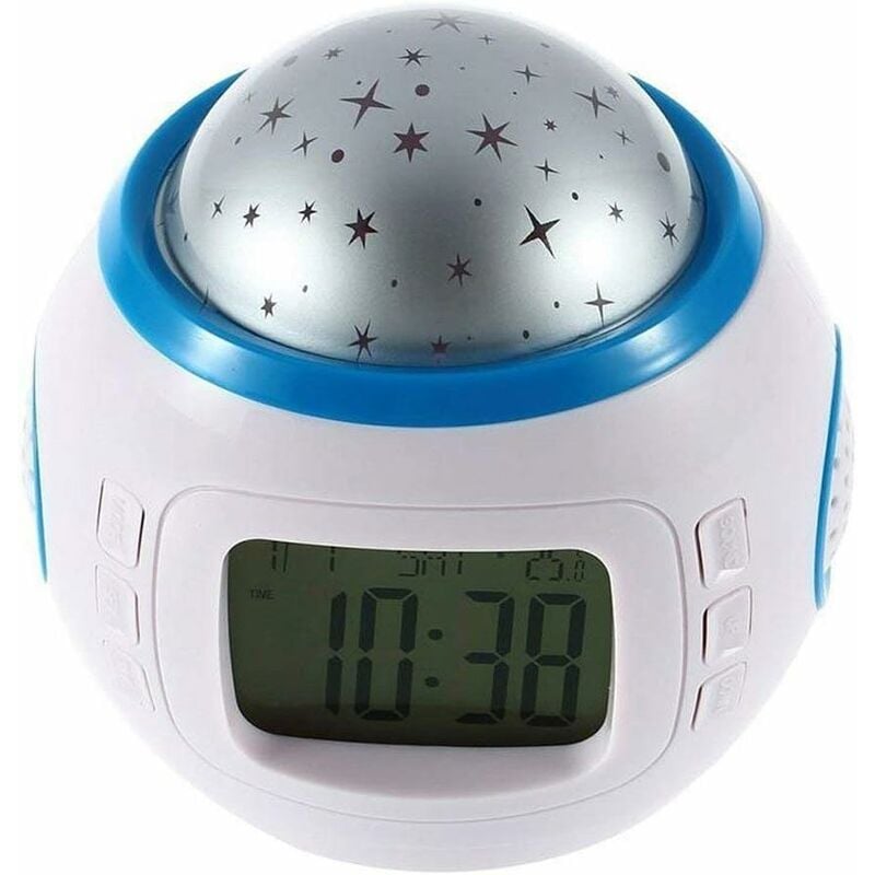 Beleuchtung LED Anzeige Digital Wecker m/ Musik Thermometer Kalender Alarm Clock 