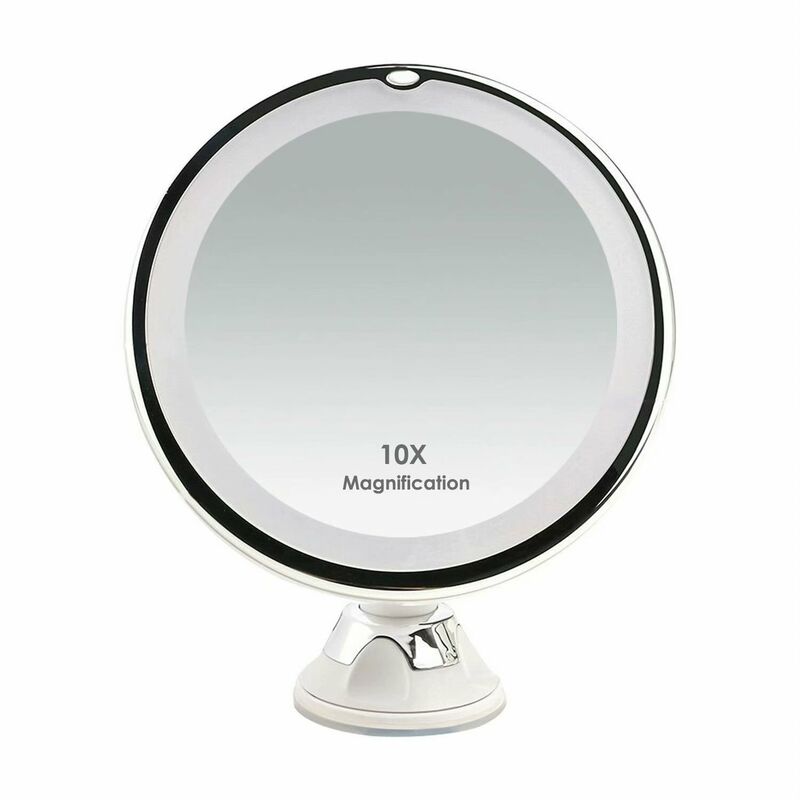 360 Beleuchtet Doppel Schminkspiegel Make up Spiegel Kosmetikspiegel 10-fach NEU 