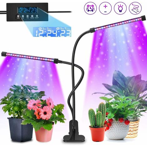 LED Pflanzenlampe Dimmbar Pflanzenlicht 360 Grad Drehung Clip Pflanzenleuchte 