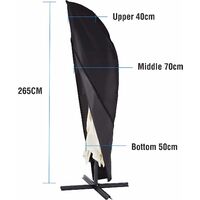 Schutzhülle für Ampelschirm Oxford Sonnenschirm Schutzhaube Hülle Abdeckung 5M 