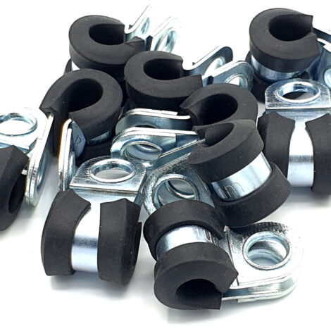 Lot De 10 Serre-Câbles En Caoutchouc P - 13 Mm, Acier Inoxydable 304 - Pour Tuyaux Et Câbles