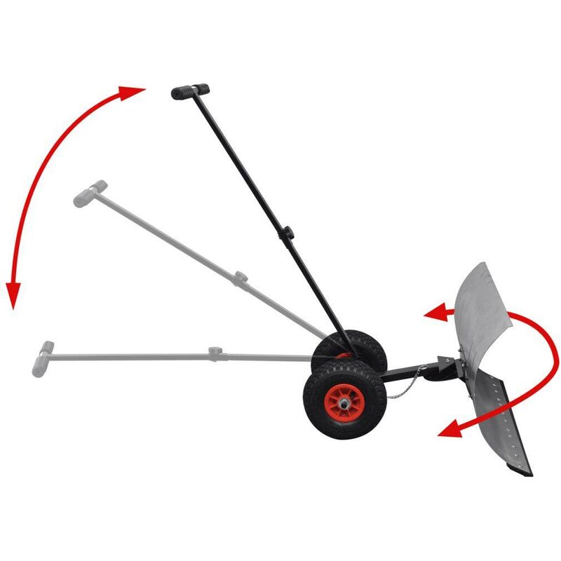 Manual Snow Shovel with Wheels VDTD03904