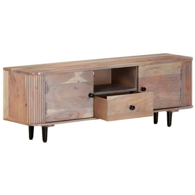 Raw wood deals tv stand