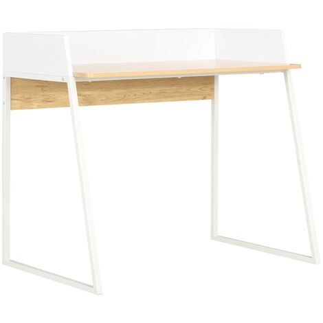Topdeal Desk White and Oak 90x60x88 cm VDTD07556