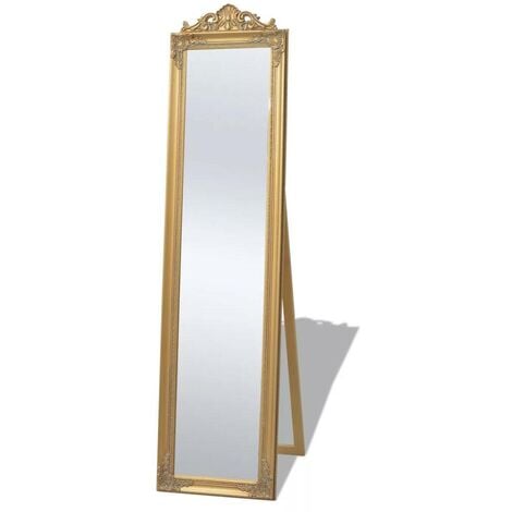 Topdeal Free-Standing Mirror Baroque Style 160x40 cm Gold VDTD09984