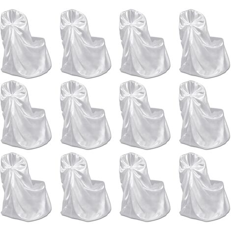 Topdeal Chair Cover for Wedding Banquet 12 pcs White VDTD21331