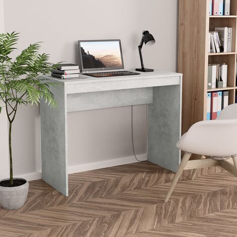 Topdeal Desk Concrete Grey 90x40x72 cm Chipboard VDTD31411