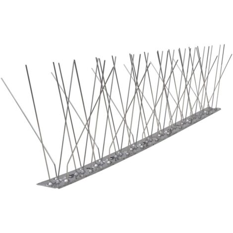 5-row Stainless Steel Bird & Pigeon Spikes Set of 6 VDTD06948